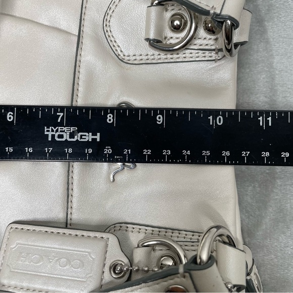 Coach Ashley Carry All Shoulder Bag in Pearl with Matching Wallet F15513 Set - Picture 8 of 16